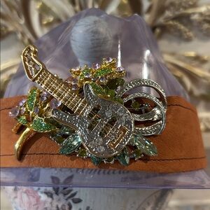 NWT Rhinestone Guitar Hat Headband Embellishment OS